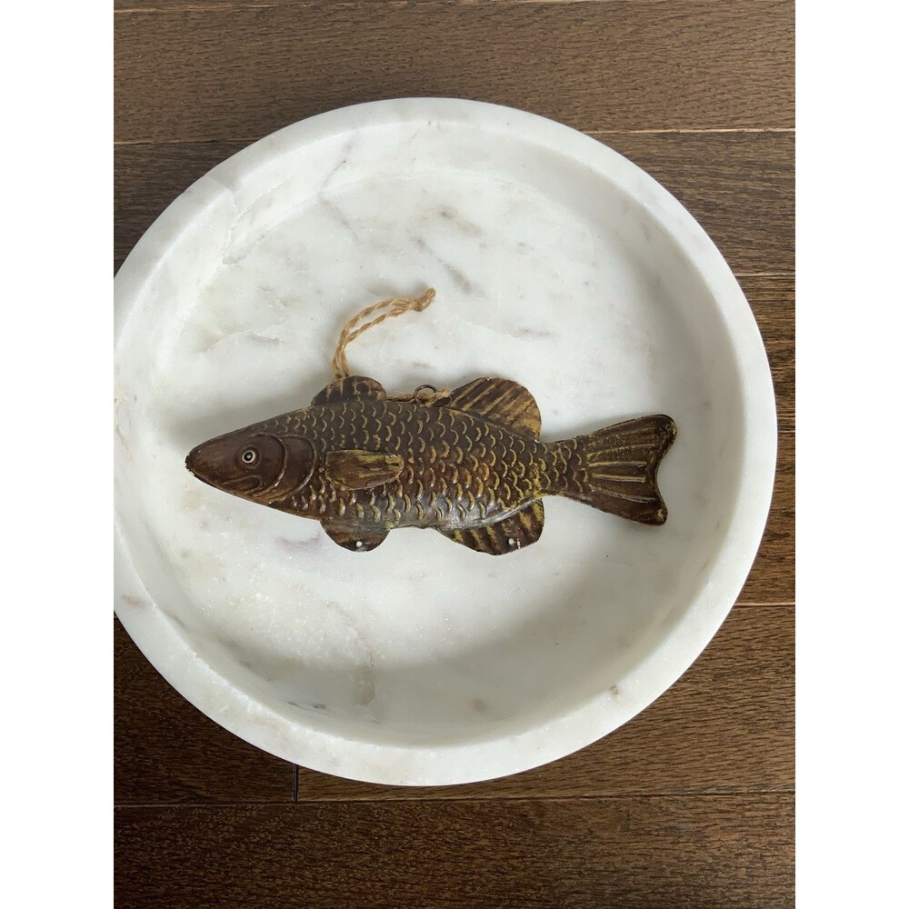Fish Christmas Ornament Very Thin Tin Or Aluminum